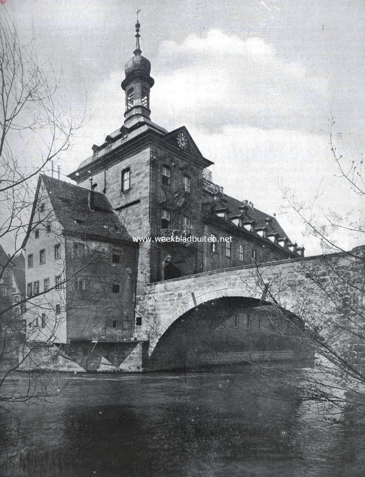 Het stadhuis te Bamberg in Beieren, gebouwd omstreeks 1750
