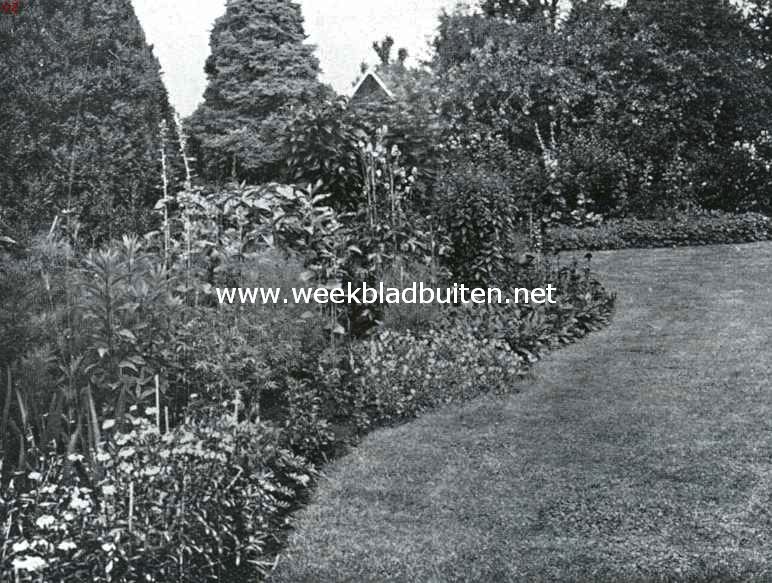 De border, haar aanleg en beplanting. Een rijkbloeiende mixed-border (ontwerp J. Bergmans)