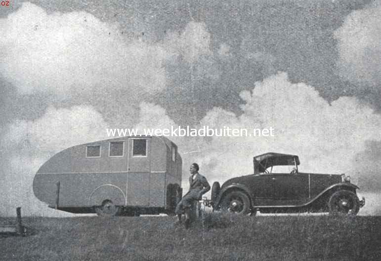 Moderne woonwagens. De auto met de rijdende woning