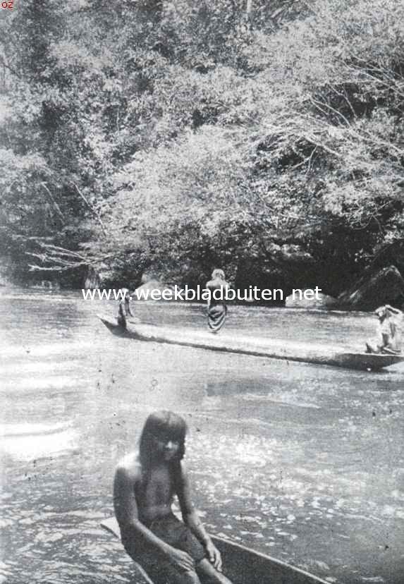 Naar de Amazone. Amazone-indianen en hun cano's.