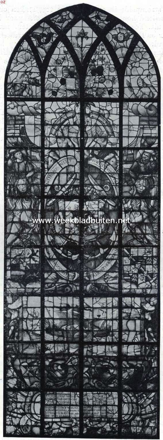 De Groote of St. Nicolaaskerk te Edam. Raam geschonken door de admiraliteit van West-Friesland (1607)