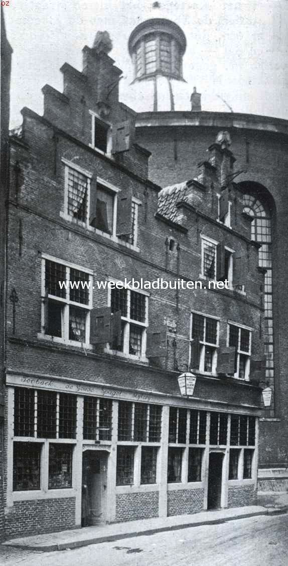 Zes oude proeflokalen en slijterijen te Amsterdam. Dezelfde huisjes na restauratie door de Vereeniging Hendrick de Keyzer