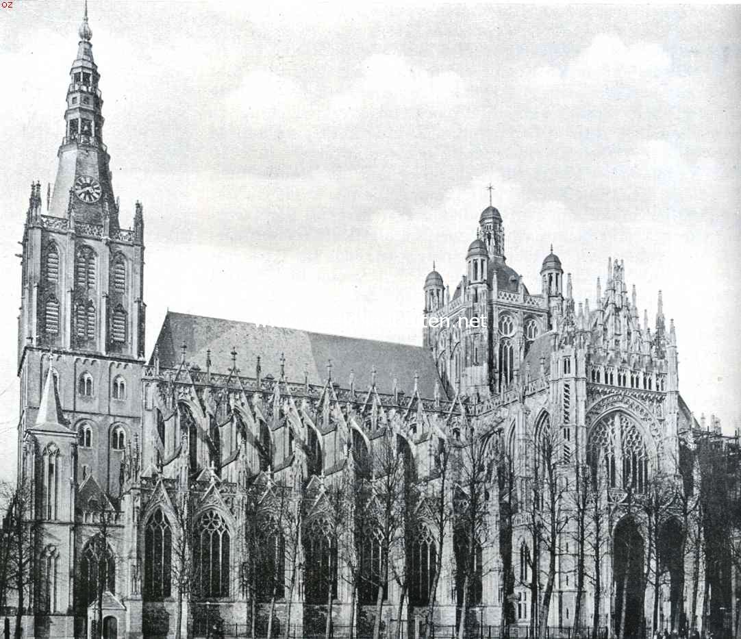 's-Hertogenbosch zevenhonderdvijftig jaar. De St. Janskathedraal te 's-Hertogenbosch, van het zuiden gezien