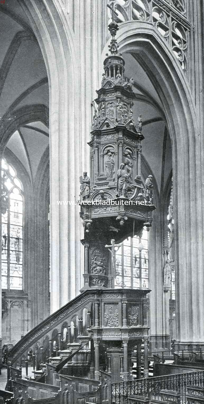 's-Hertogenbosch zevenhonderdvijftig jaar. 's-Hertogenbosch zevenhonderdvijftig jaar. De preekstoel in de St. Janskathedraal te 's-Hertogenbosch