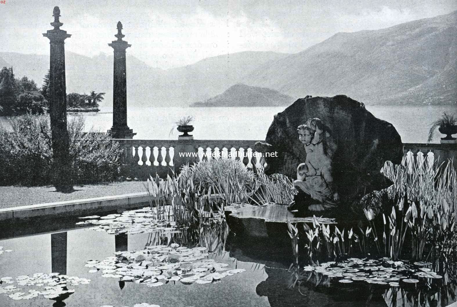 Tuindtail van een villa te San Giovanni aan het Como-meer
