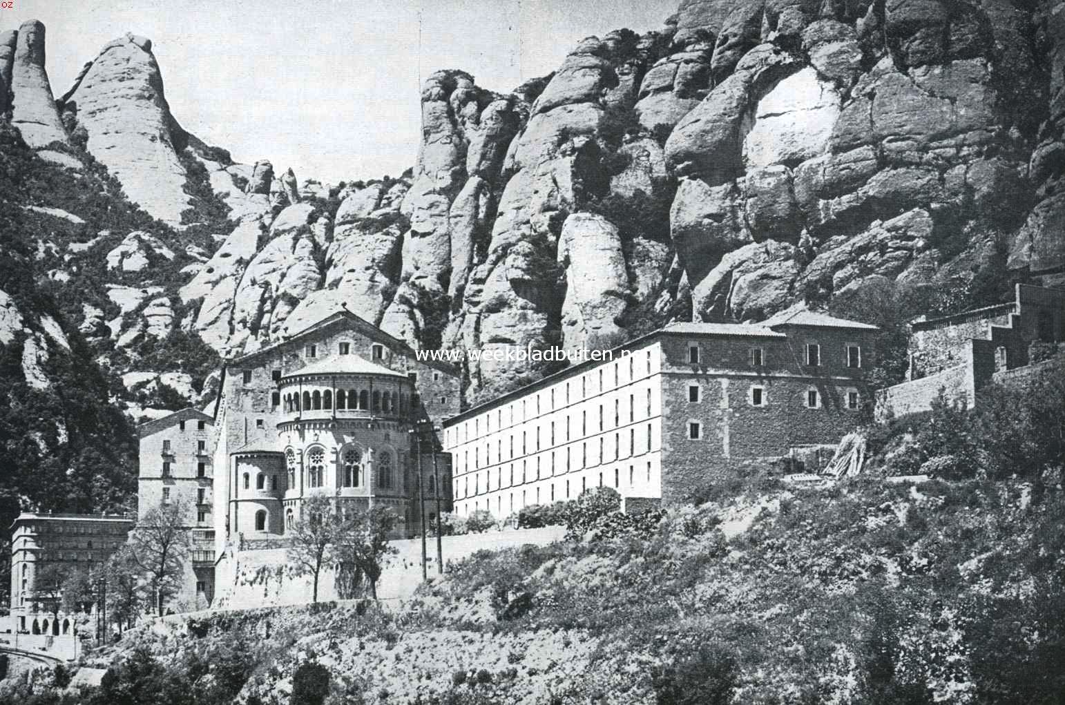 Naar Barcelona. Het Benedictijnerklooster Montserrat met kerk bij Barcelona