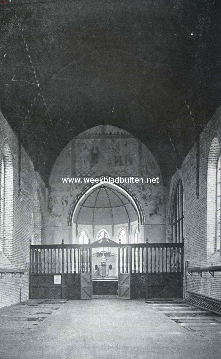 De Bevelanden. Fresco in de kerk te Nisse, voorstellende de aankondiging en den stamboom van Jesse