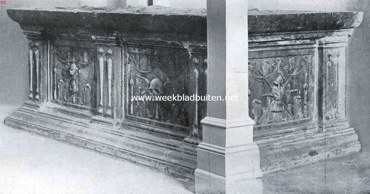 De Bevelanden. Grafmonument van Arnoudt van Kruiningen in de kerk te Kruiningen
