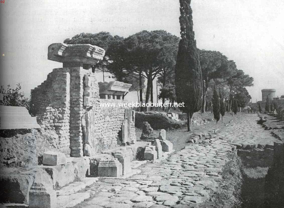 Naar de stad op de zeven heuvelen. De poort van Rome (Porta Romana) te Ostia