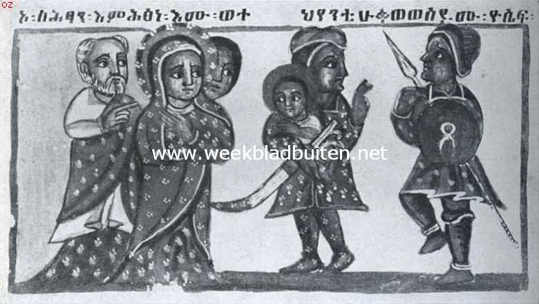 Ethiopische kerstminiaturen. De vlucht naar Egypte (18e eeuw). Clich Alg. Publiciteitskantoor, A'dam