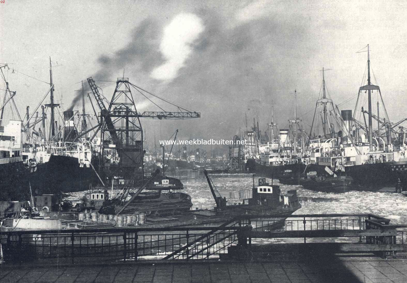 Drijfijs in de haven