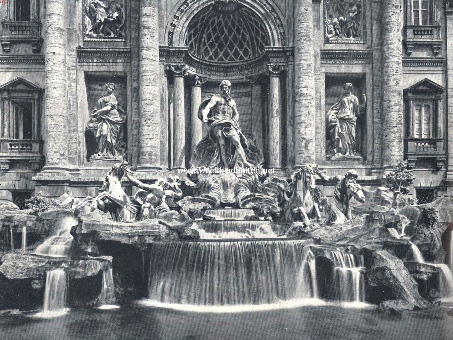 De fonteinen van Rome. De Trevi-fontein te Rome