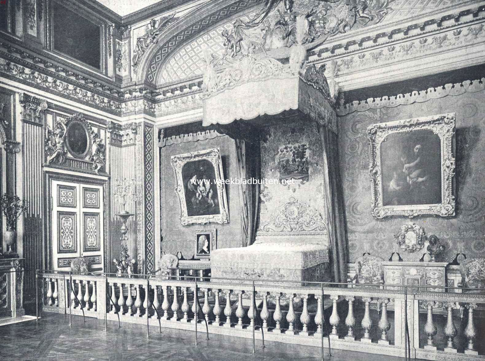 Het slaapvertrek van Lodewijk XIV in het slot van Versailles