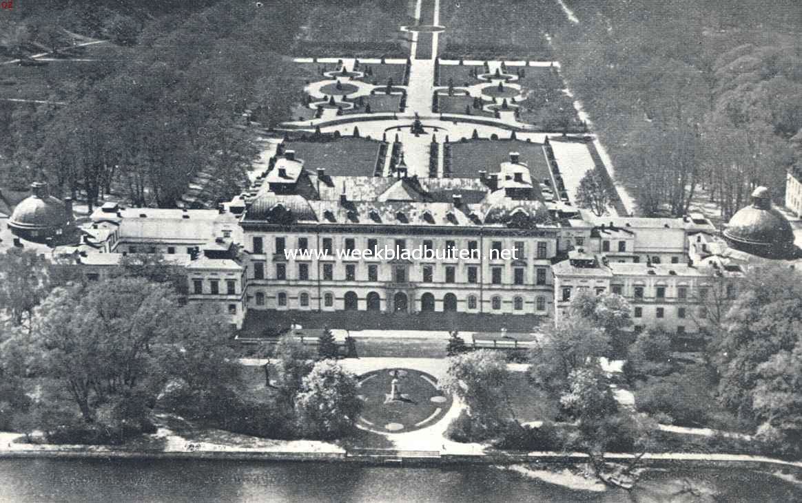 Slot Drottningholm, gebouwd door Nicodemus Tessin in de 2e helft der 17e eeuw. Een der lievelingsverblijven van Gustav II