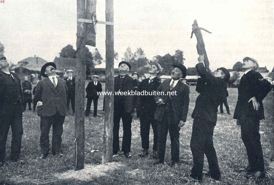 Brabantsch boerenleven. Vogelschieten met een kruisboog in Brabant