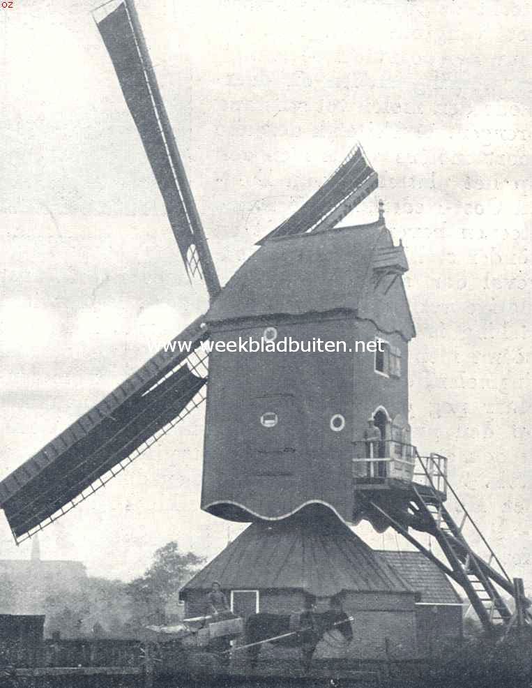 Molens. Standerdmolen bij Brouwershaven