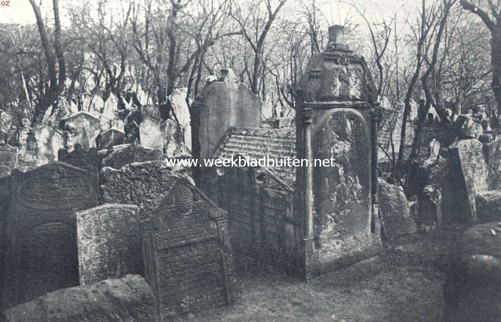 Het ghetto-kerkhof te Praag